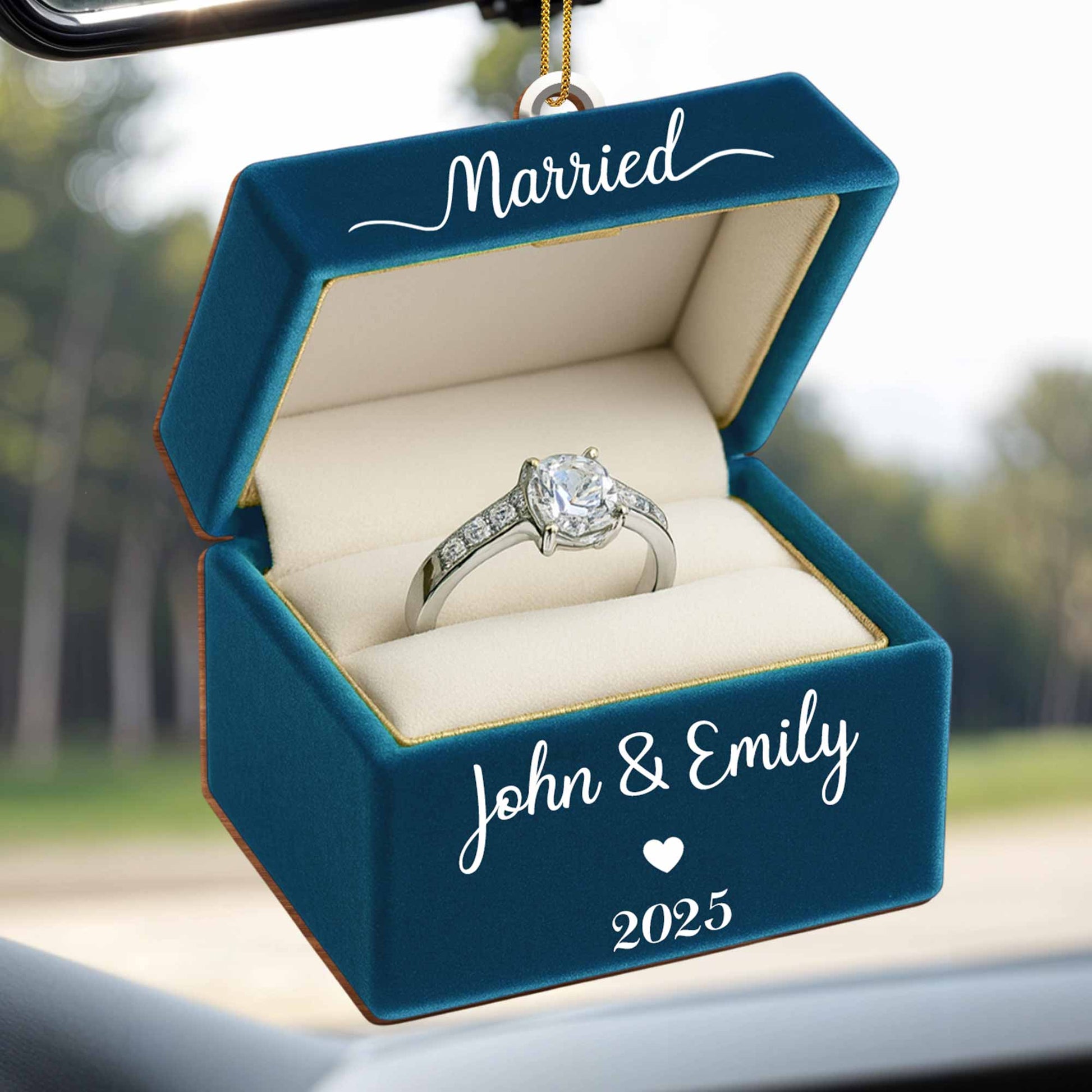 Celebrate Your Love With 'Married' Engraved Ring Box