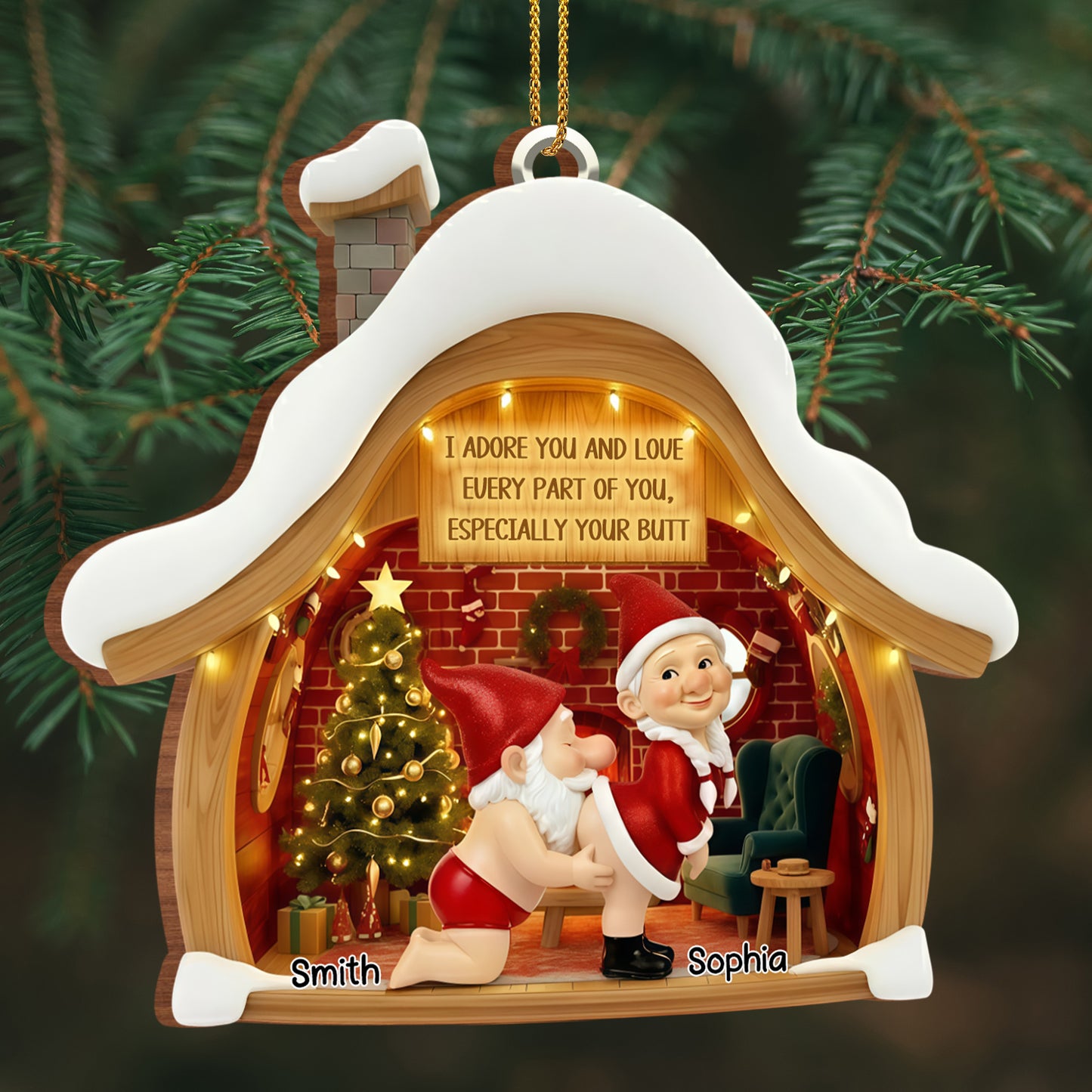 I Adore You And Love Every Part Of You With Christmas Theme