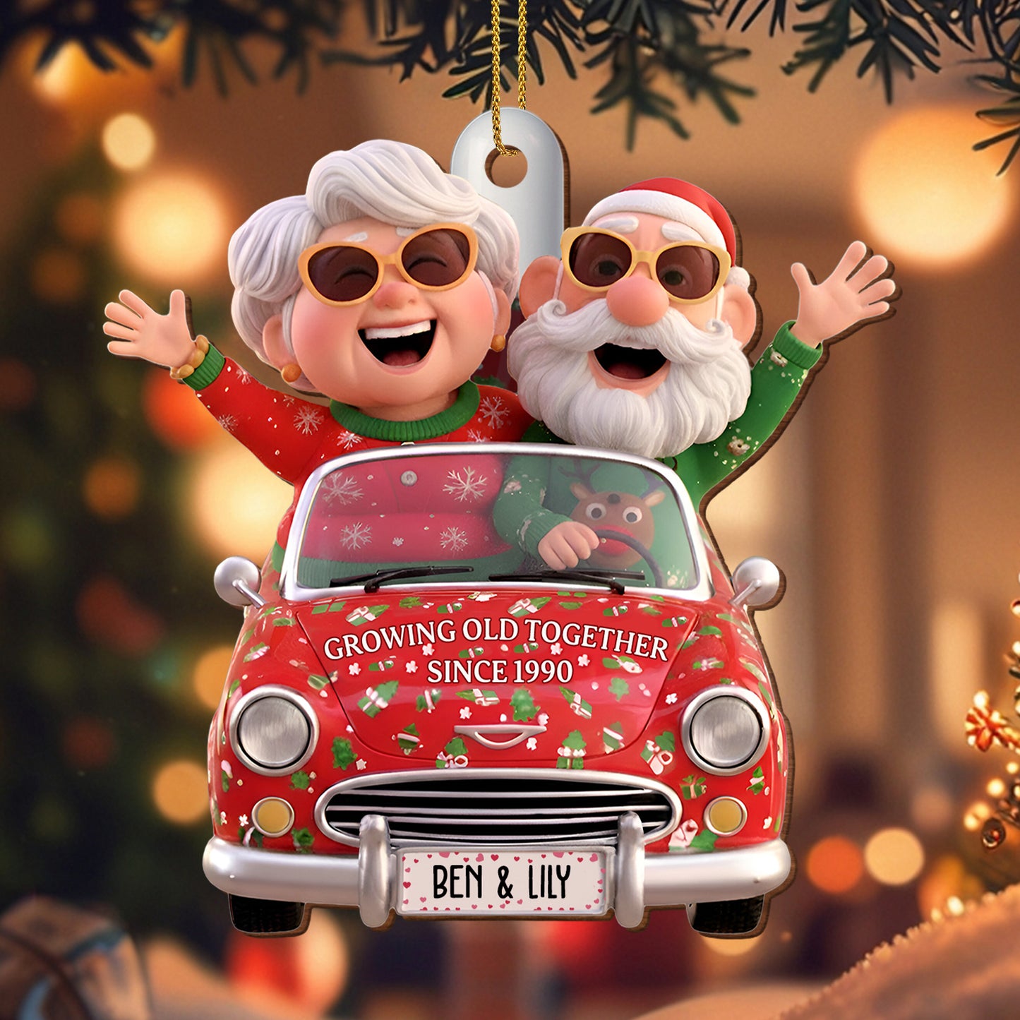 Growing Old Together, Elderly Couple And Holiday Car
