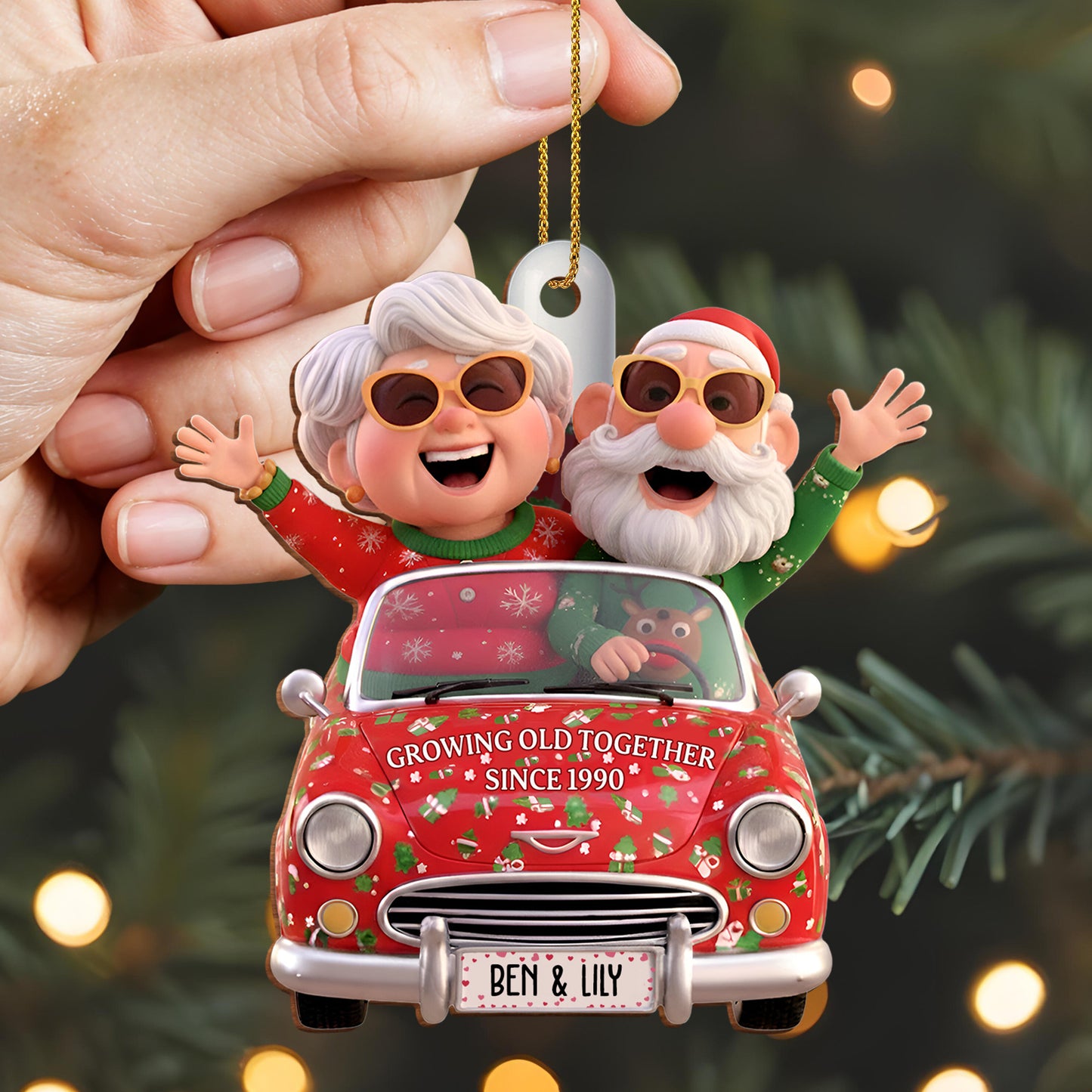 Growing Old Together, Elderly Couple And Holiday Car