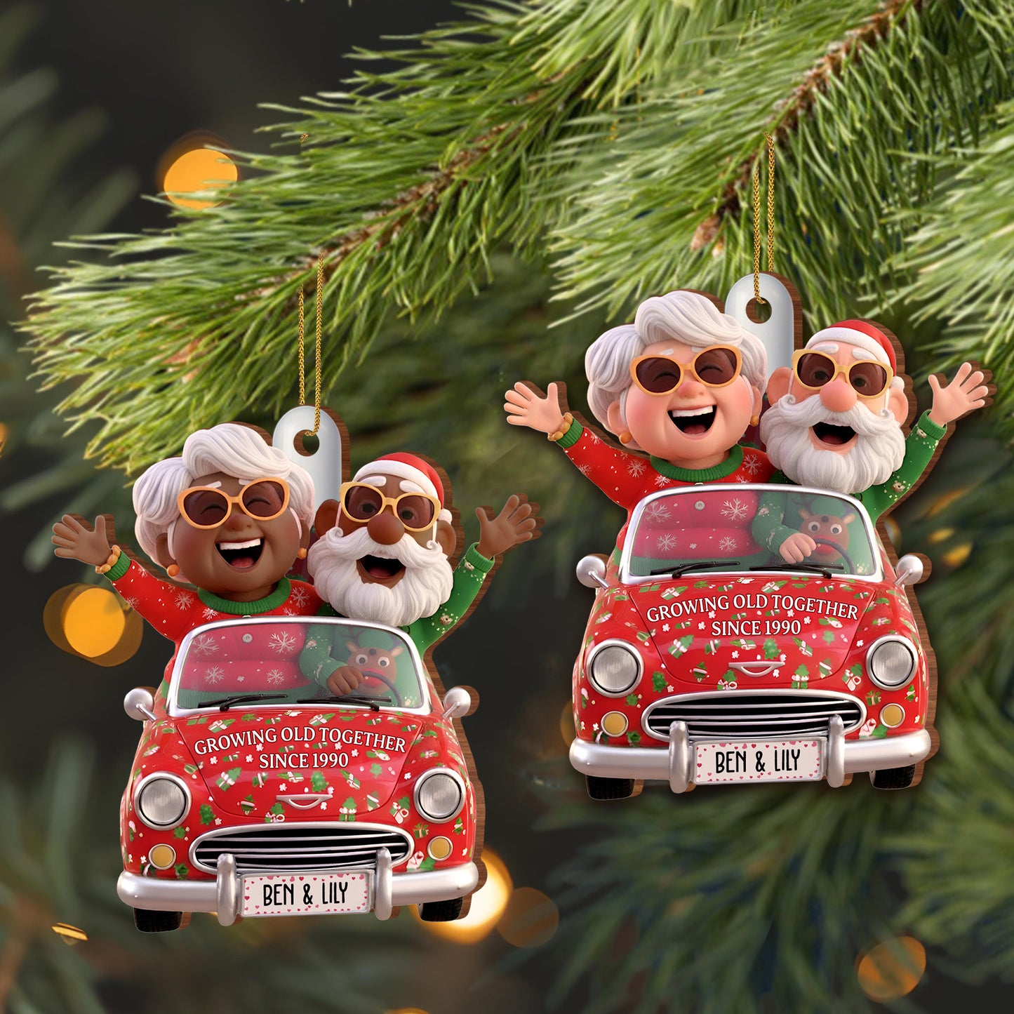 Growing Old Together, Elderly Couple And Holiday Car