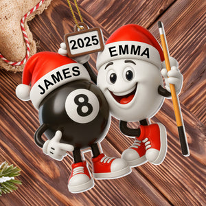 Celebrate A Special Bond With Pool Balls and Santa Hats