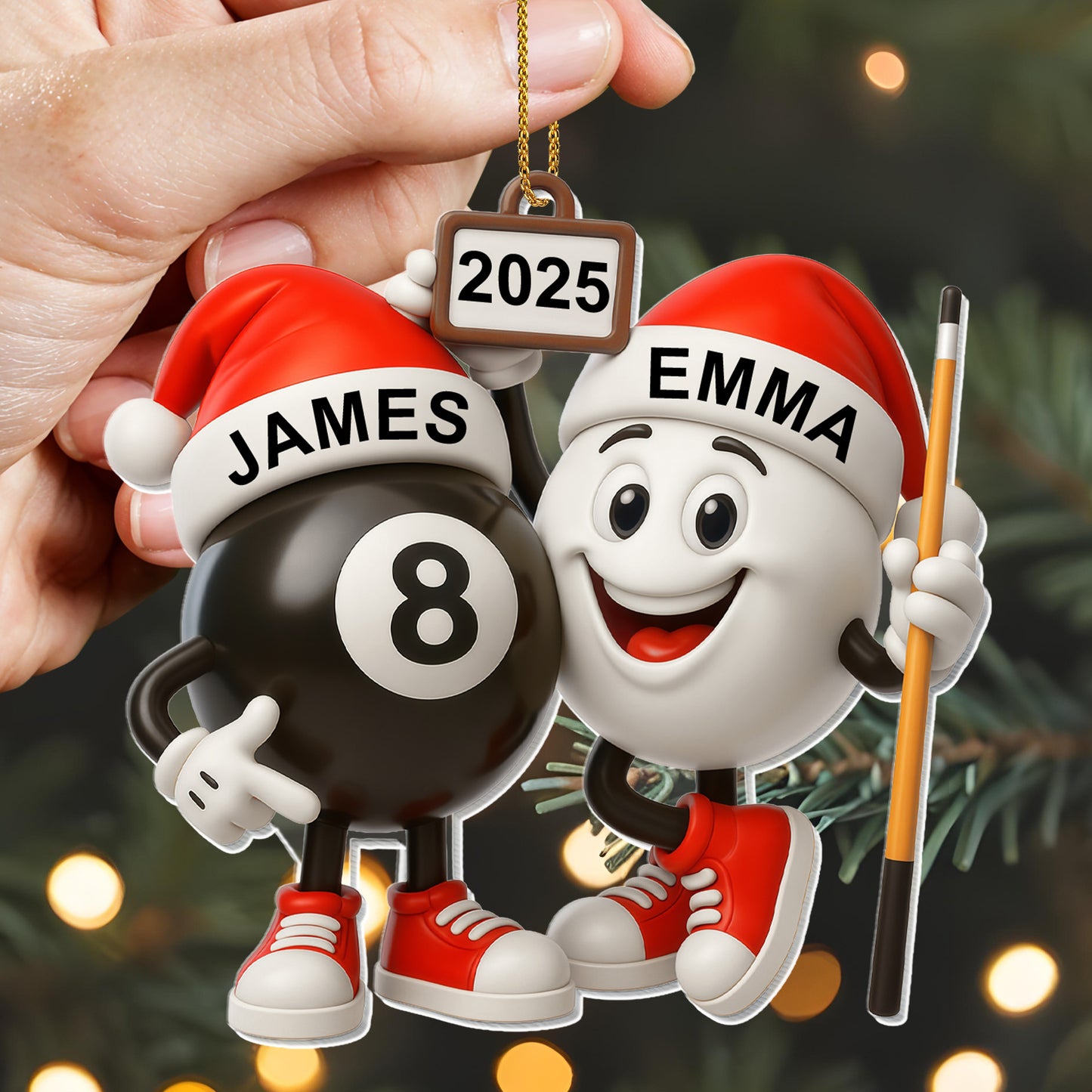 Celebrate A Special Bond With Pool Balls and Santa Hats