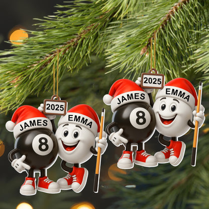 Celebrate A Special Bond With Pool Balls and Santa Hats