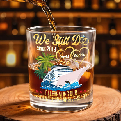 Celebrating Our Wedding Anniversary, Palm Trees And Cruise Ship