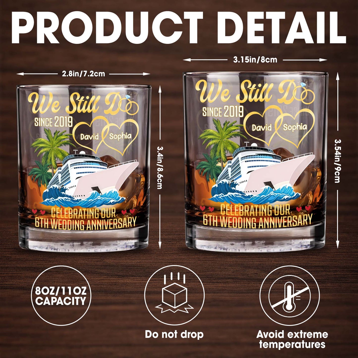 Celebrating Our Wedding Anniversary, Palm Trees And Cruise Ship