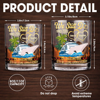 Celebrating Our Wedding Anniversary, Palm Trees And Cruise Ship