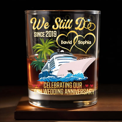 Celebrating Our Wedding Anniversary, Palm Trees And Cruise Ship