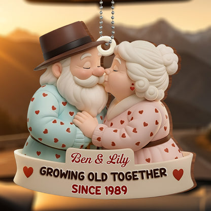 Growing Old Together Elderly Couple Ornament