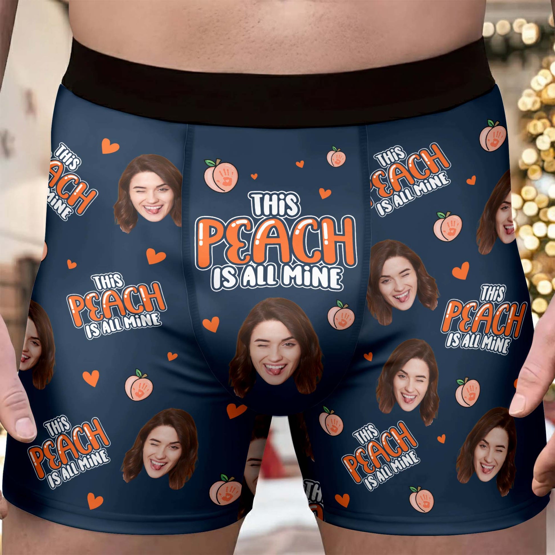 This Peach Is All Mine, Peach And Hearts Design