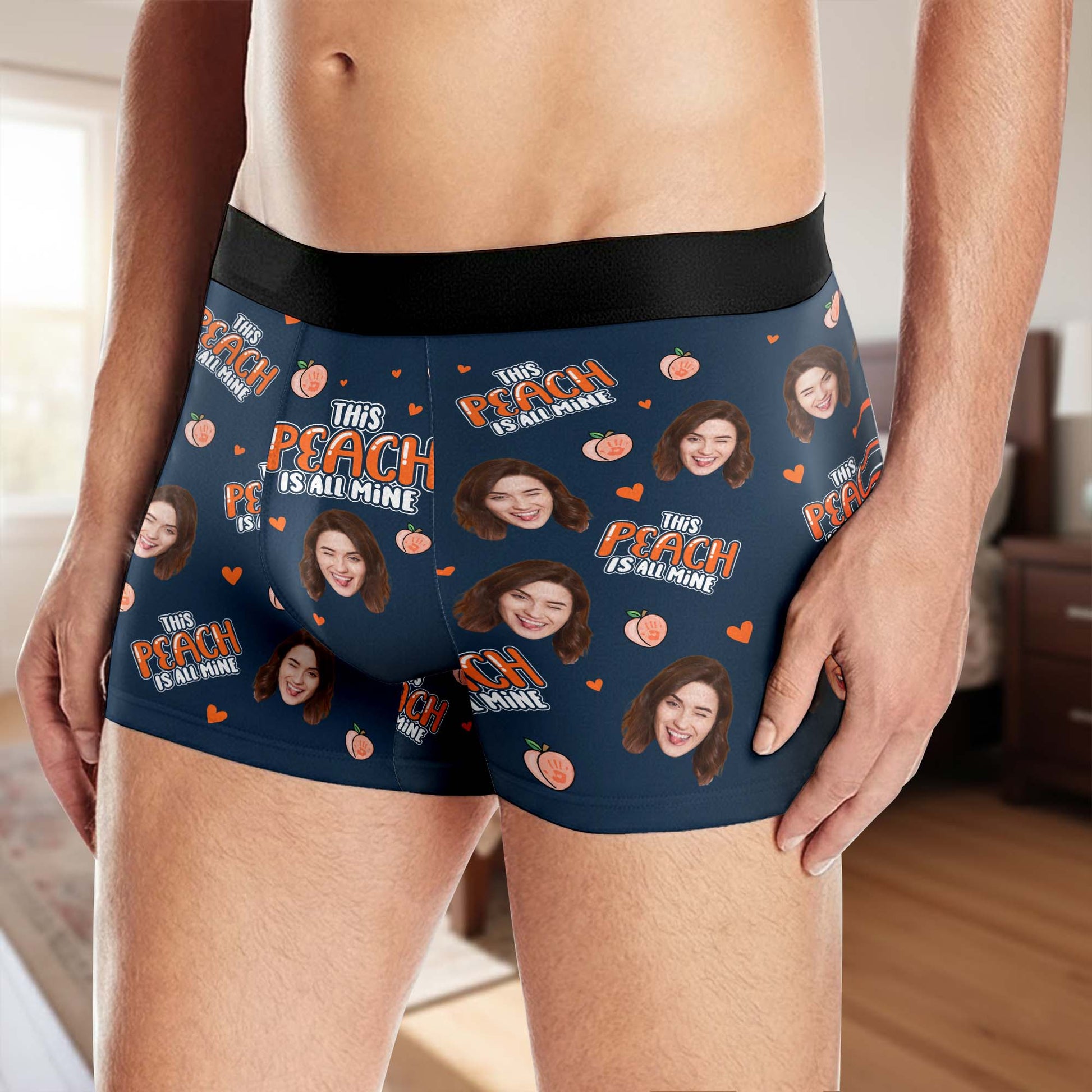 This Peach Is All Mine, Peach And Hearts Design