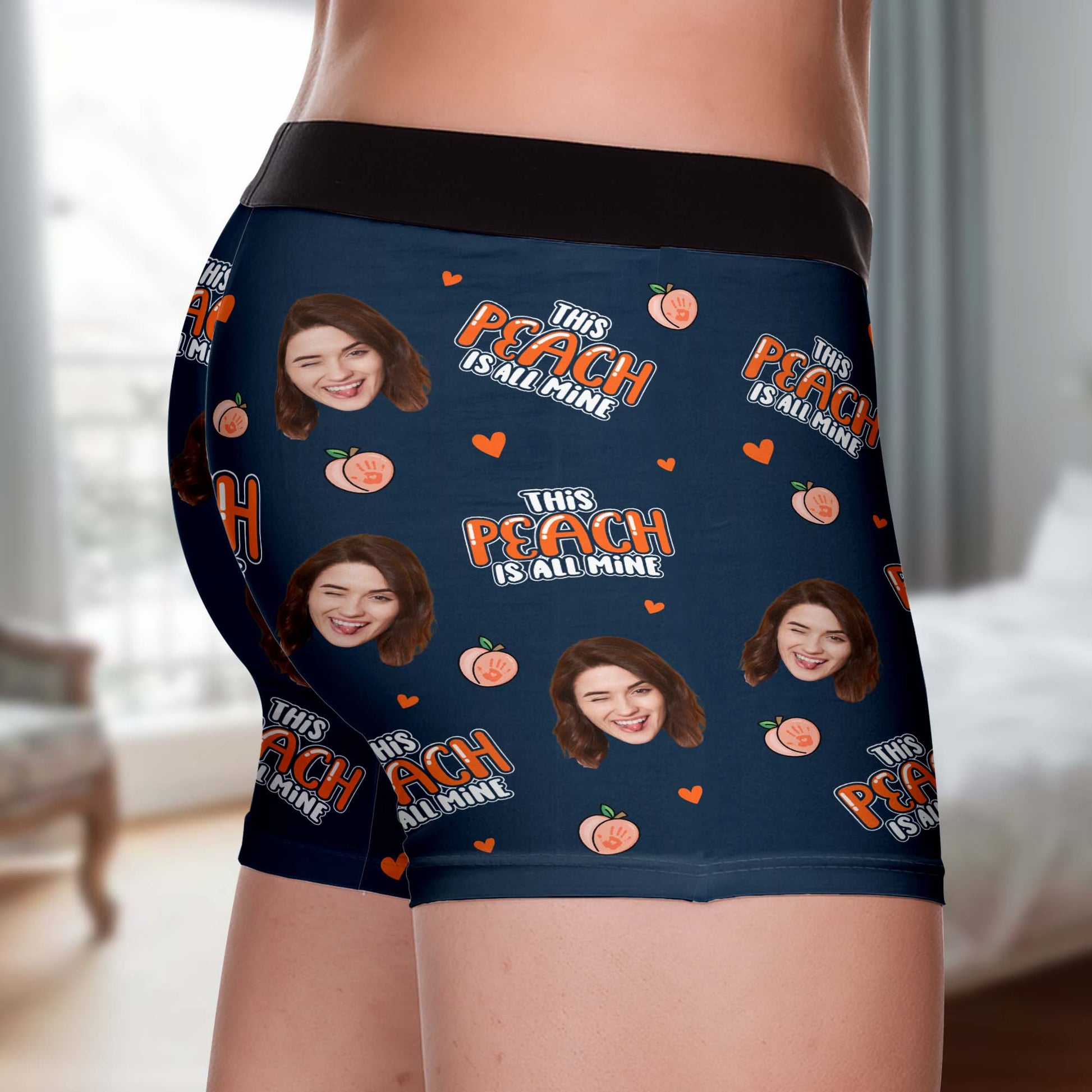 This Peach Is All Mine, Peach And Hearts Design