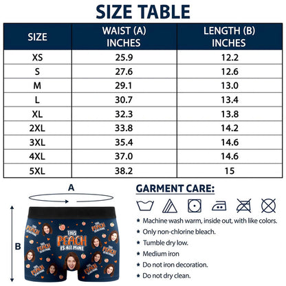 This Peach Is All Mine, Peach And Hearts Design