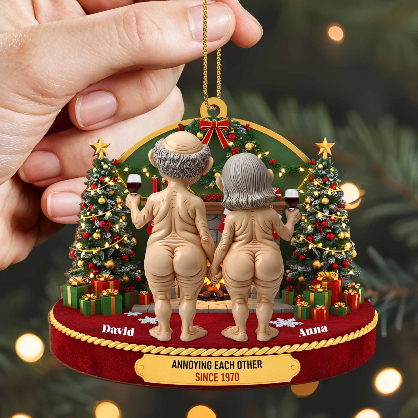 Annoying Each Other Since, Christmas Trees And Wine Glasses