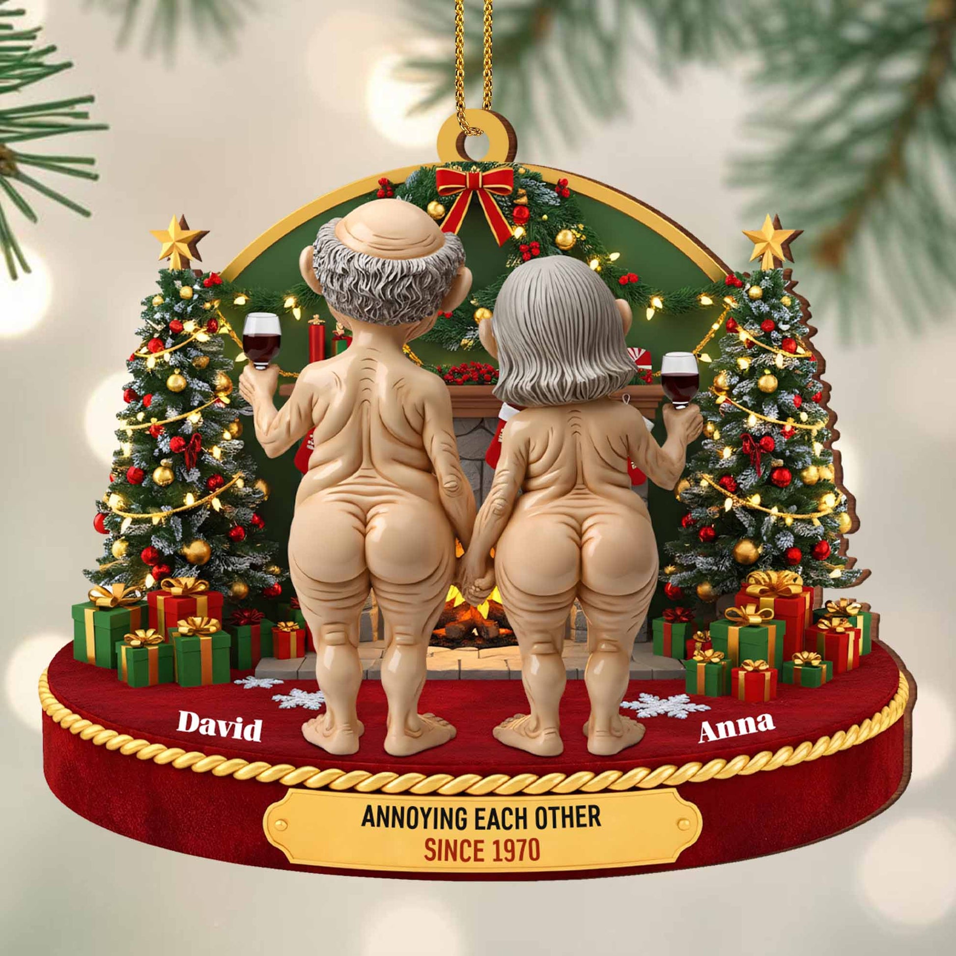 Annoying Each Other Since, Christmas Trees And Wine Glasses