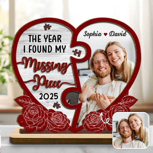 The Year I Found My Missing Piece Heart and Roses Design
