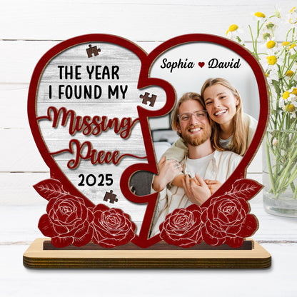 The Year I Found My Missing Piece Heart and Roses Design
