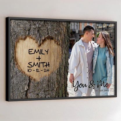 You & Me We Got This Heart Carved On Tree