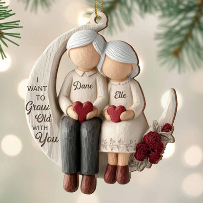 I Want To Grow Old With You, Elderly Couple On Moon