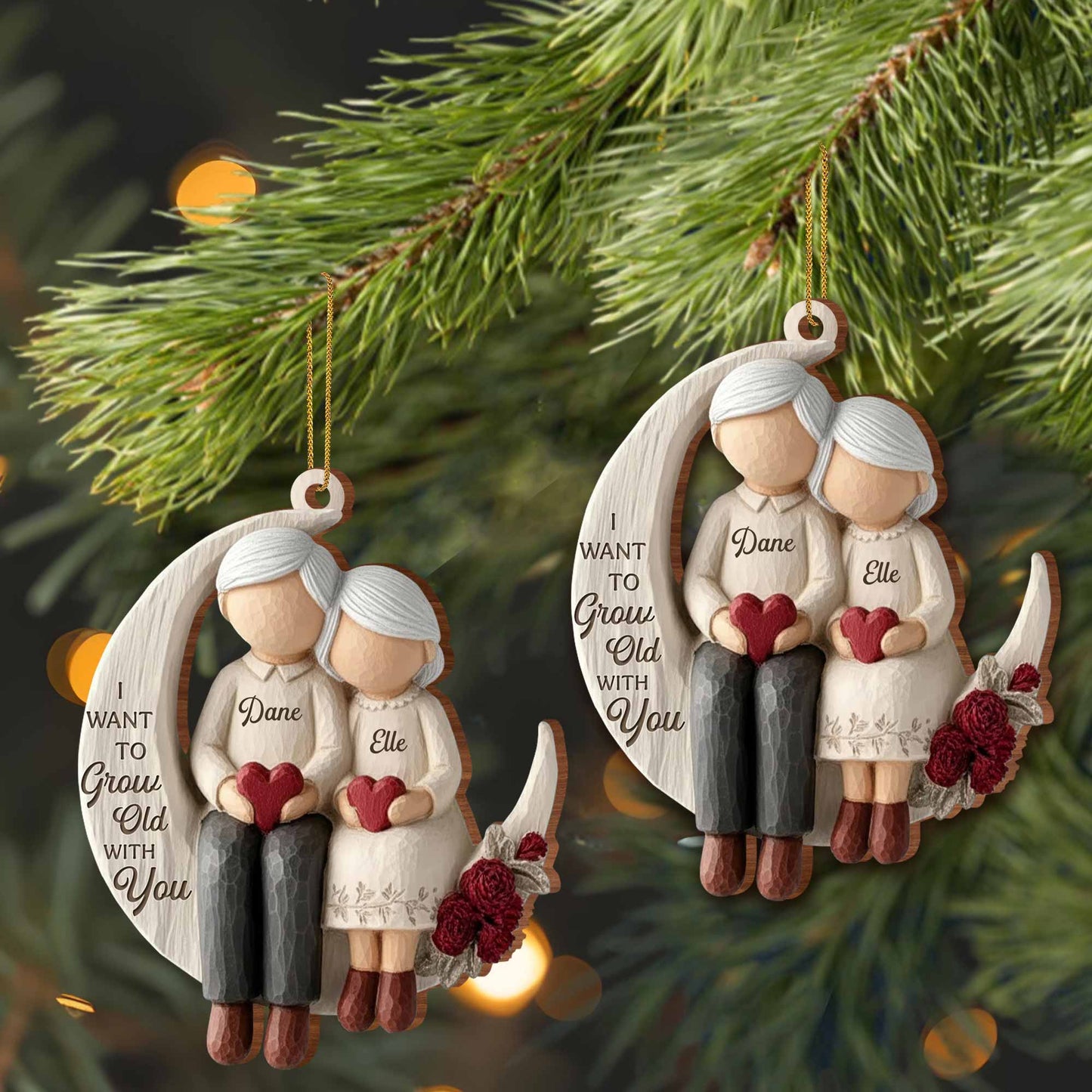 I Want To Grow Old With You, Elderly Couple On Moon