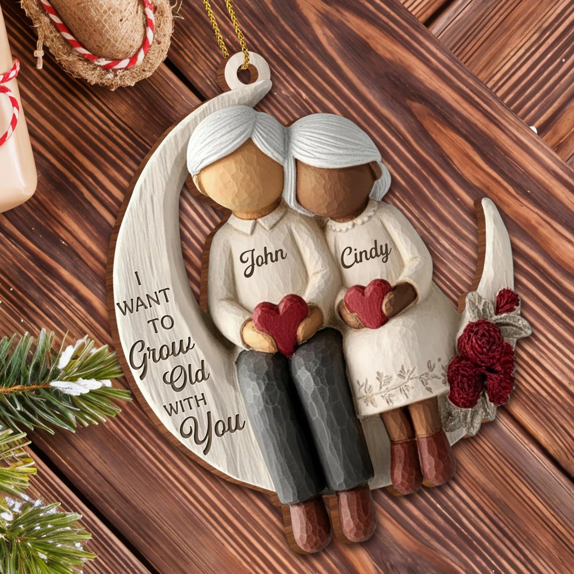 I Want To Grow Old With You, Elderly Couple On Moon