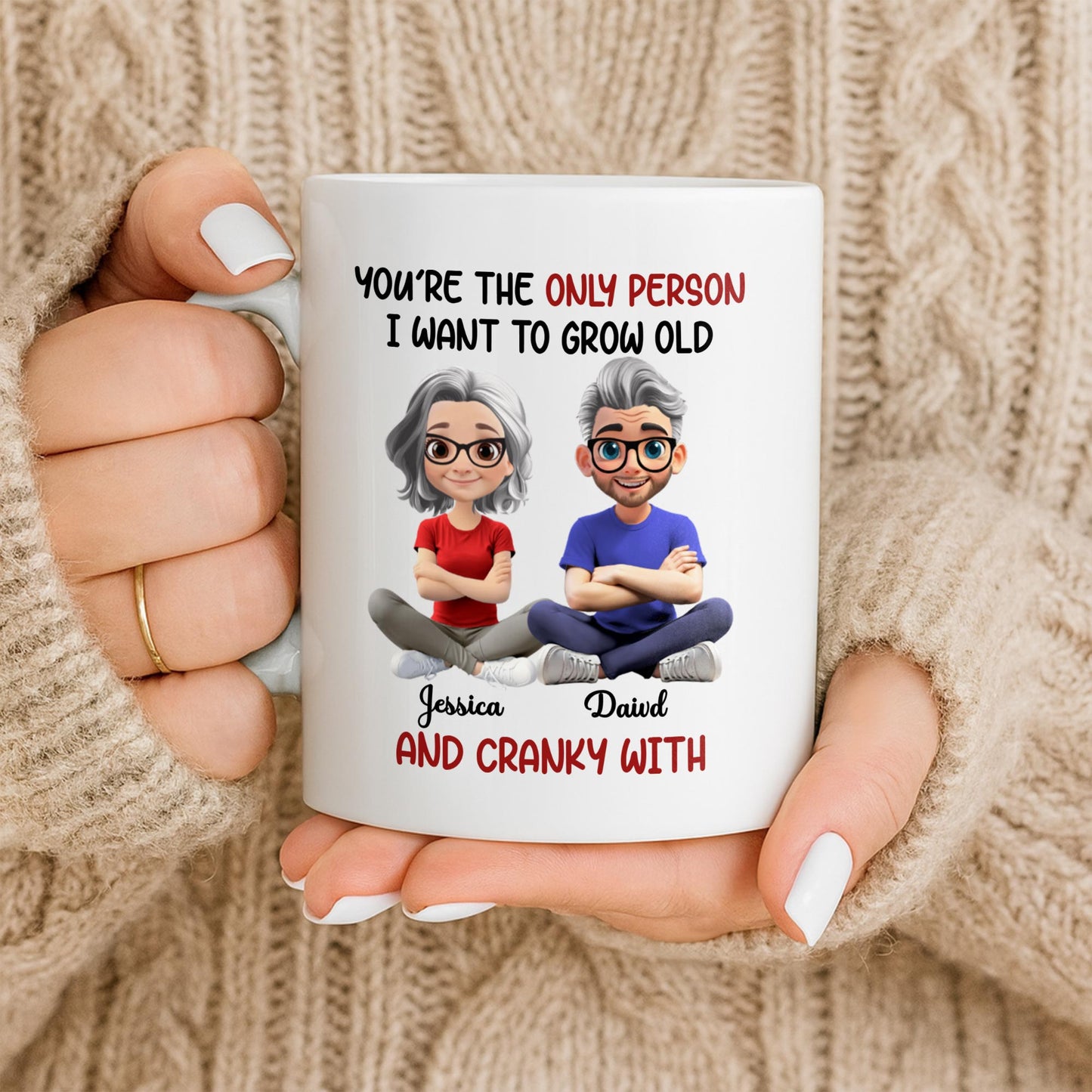 Grow Old And Cranky With, Cartoon Couple