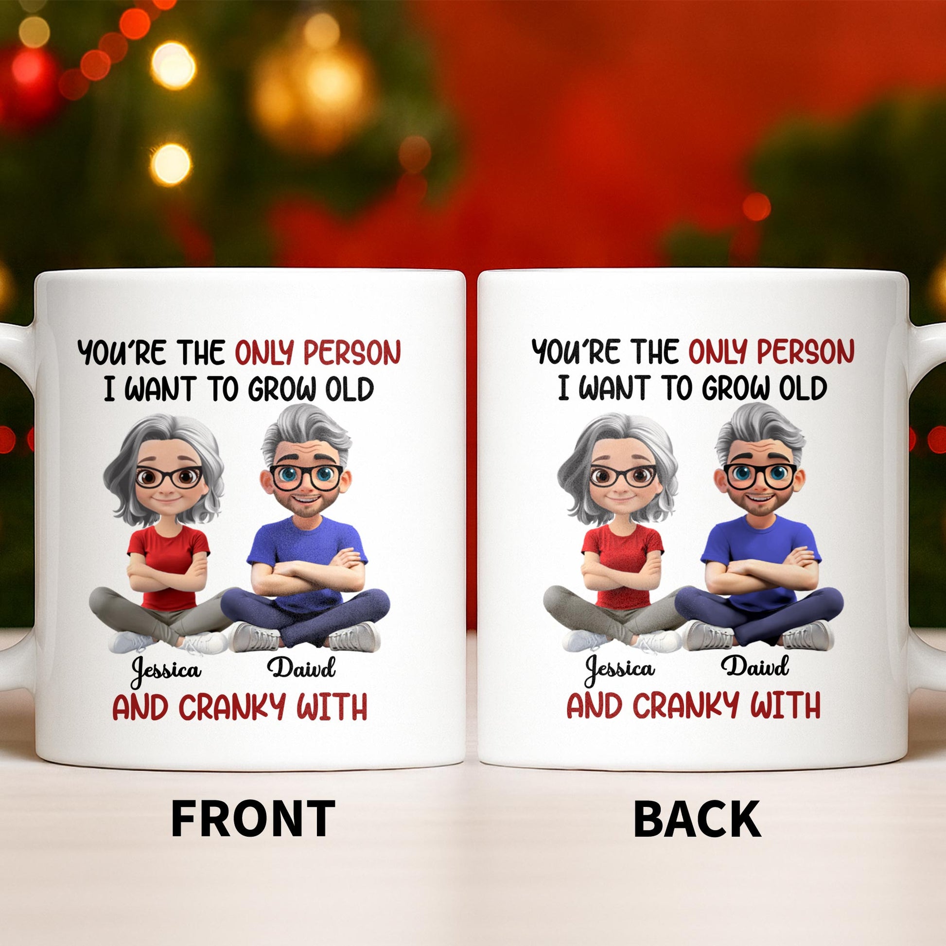 Grow Old And Cranky With, Cartoon Couple