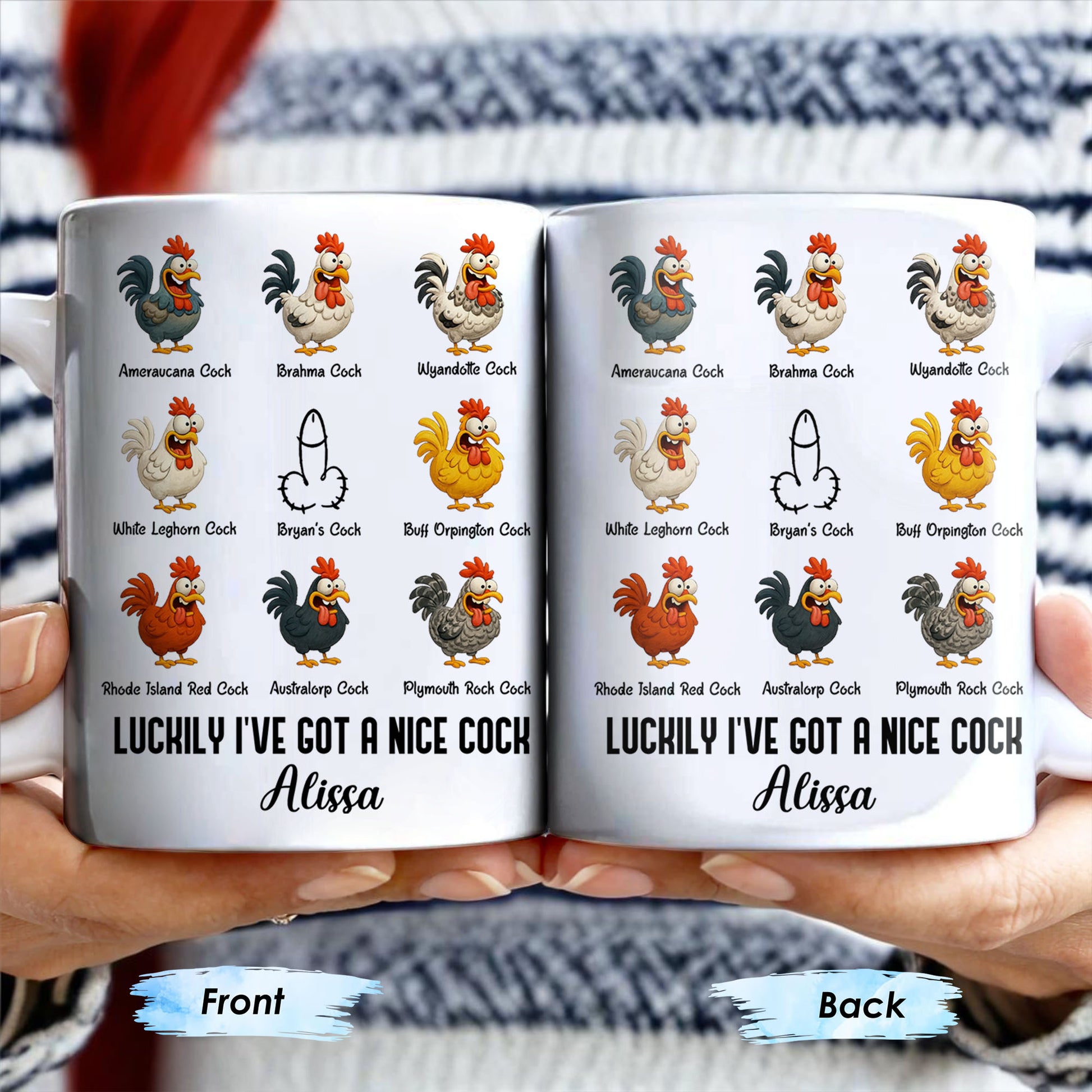 Luckily I've Got A Nice Cock Featuring Diverse Breeds Of Chickens