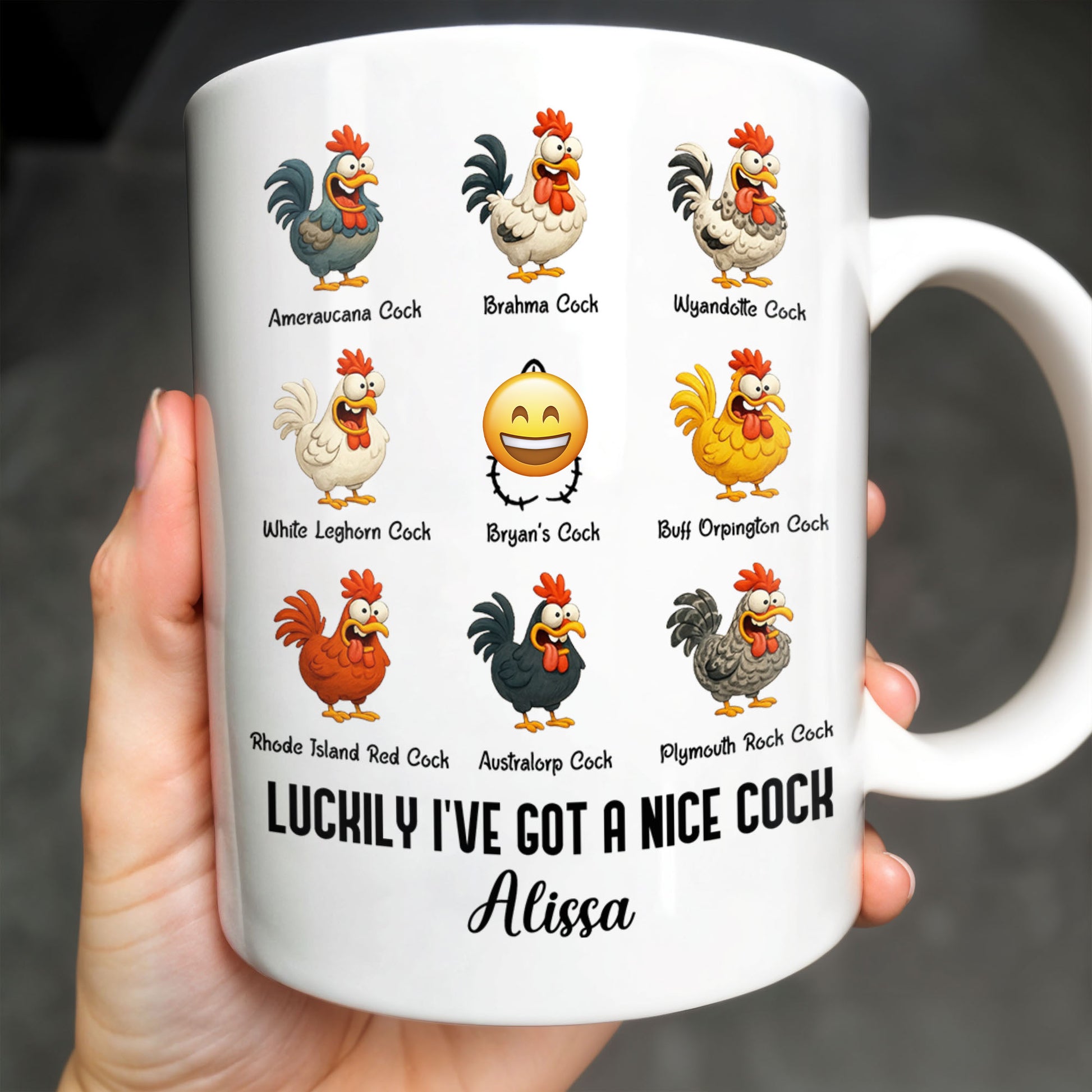 Luckily I've Got A Nice Cock Featuring Diverse Breeds Of Chickens