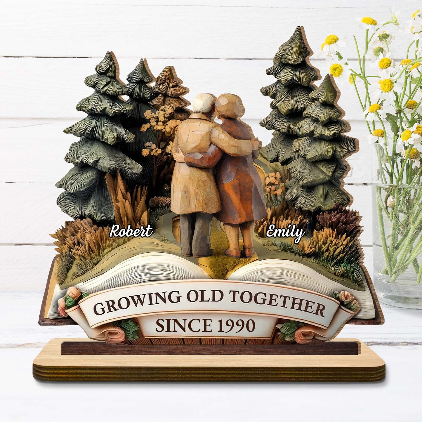 Growing Old Together With Couple And Trees
