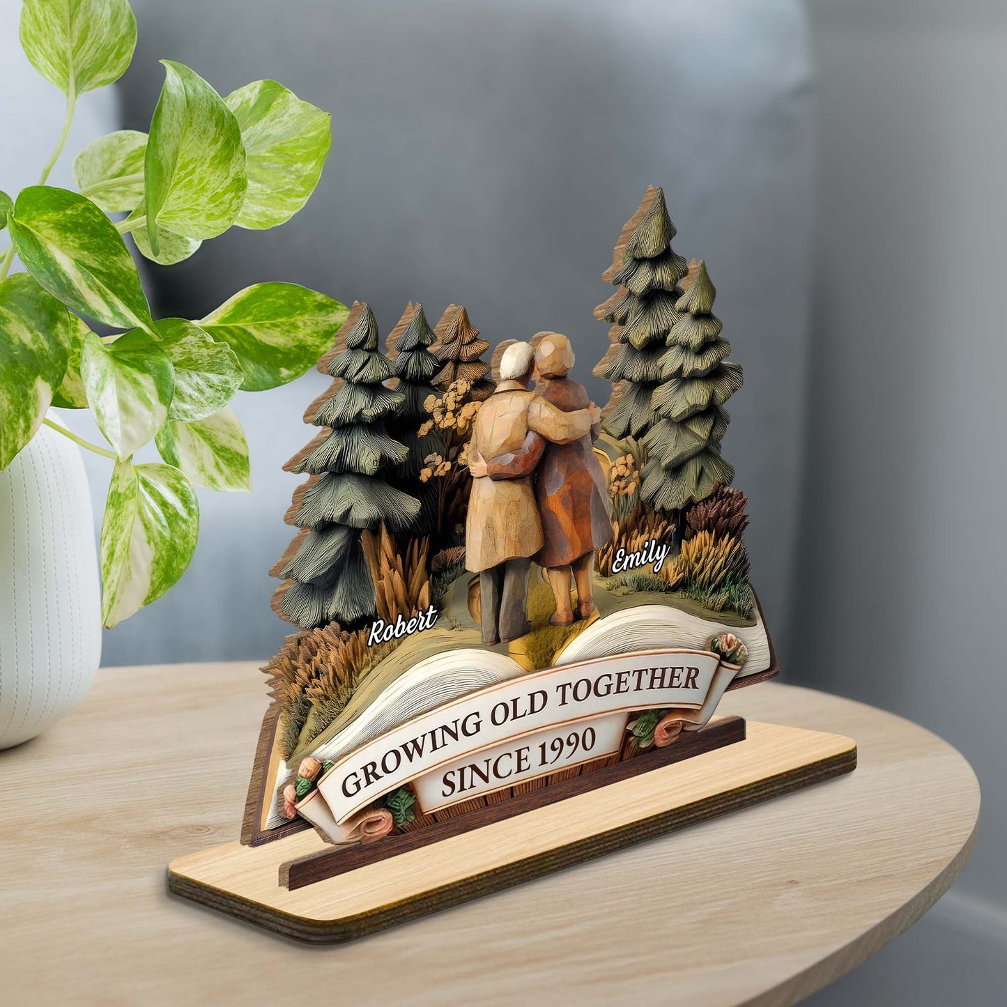 Growing Old Together With Couple And Trees