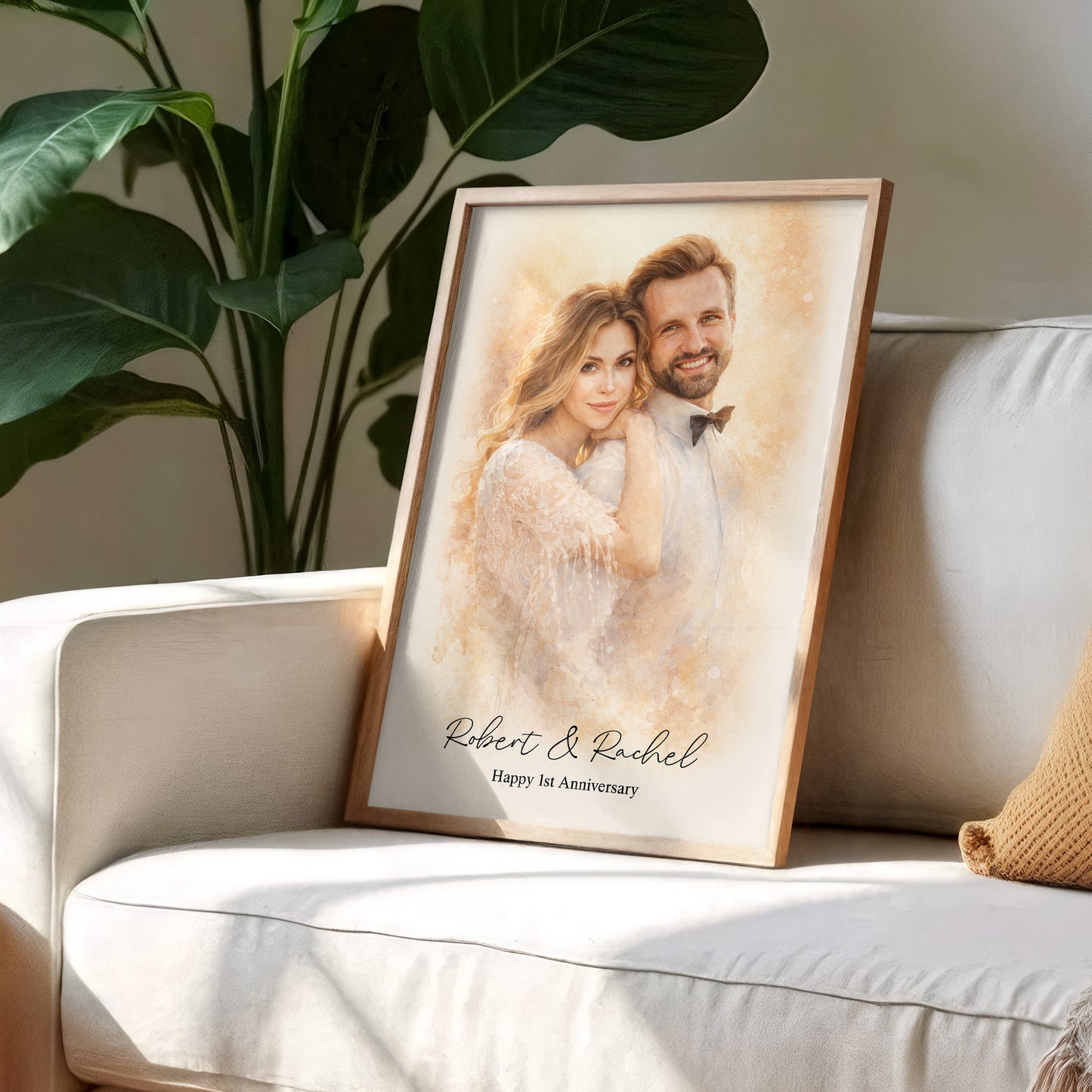 Happy 1st Anniversary Romantic Couple Portrait