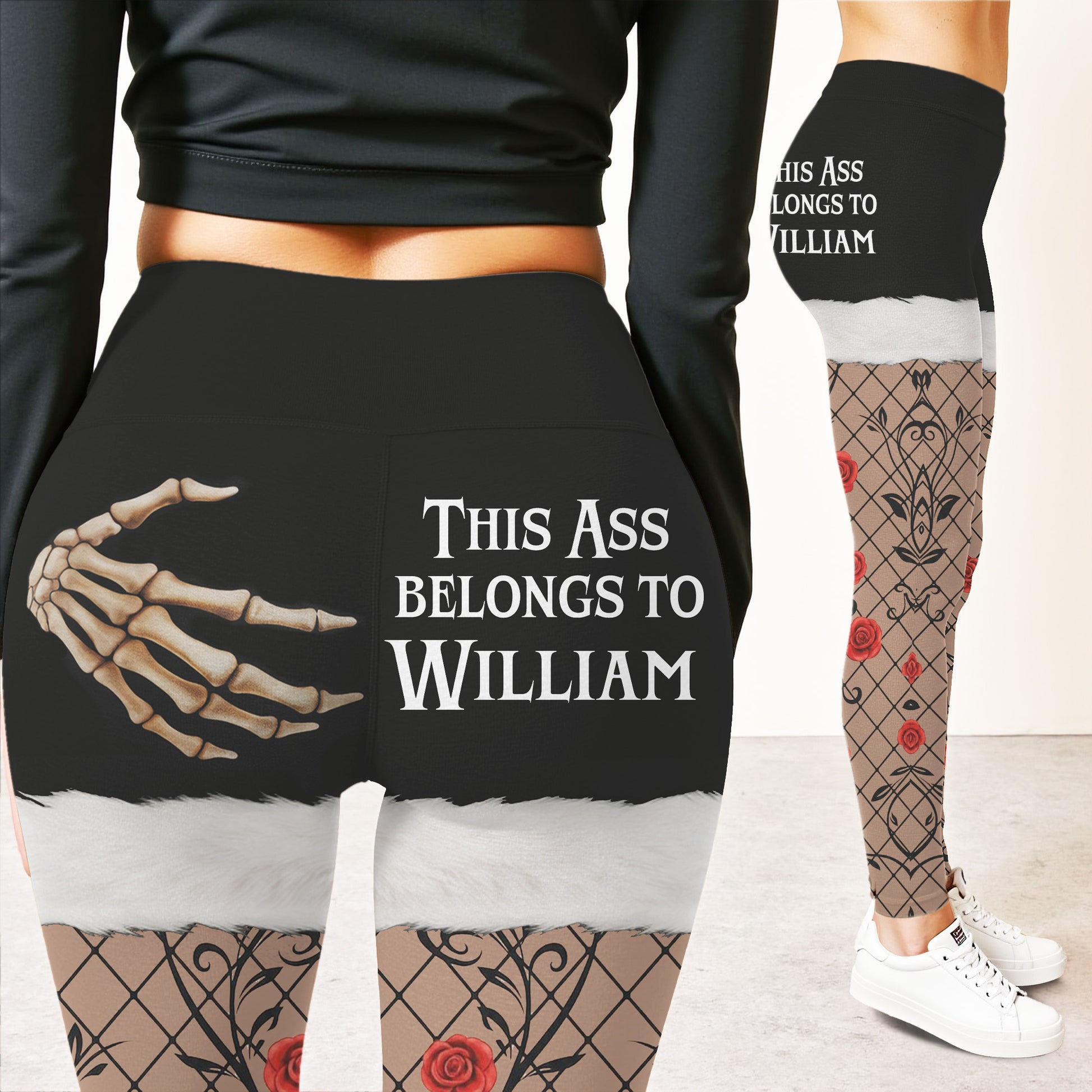This Ass Belongs To My Love, Skeleton Hand Design