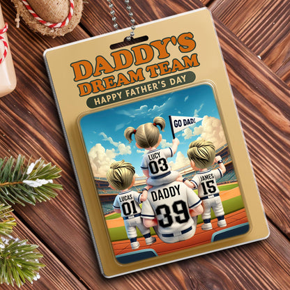 Daddy's Dream Team Happy Father's Day, Baseball Field and Players