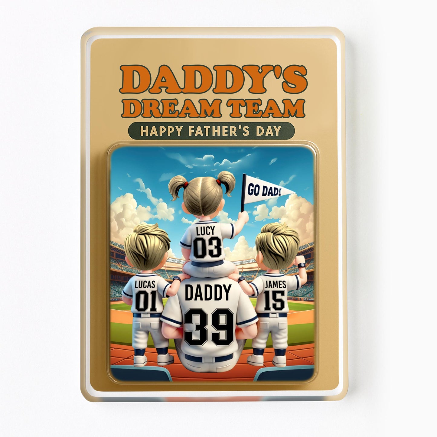 Daddy's Dream Team Happy Father's Day, Sports Jerseys and Stadium