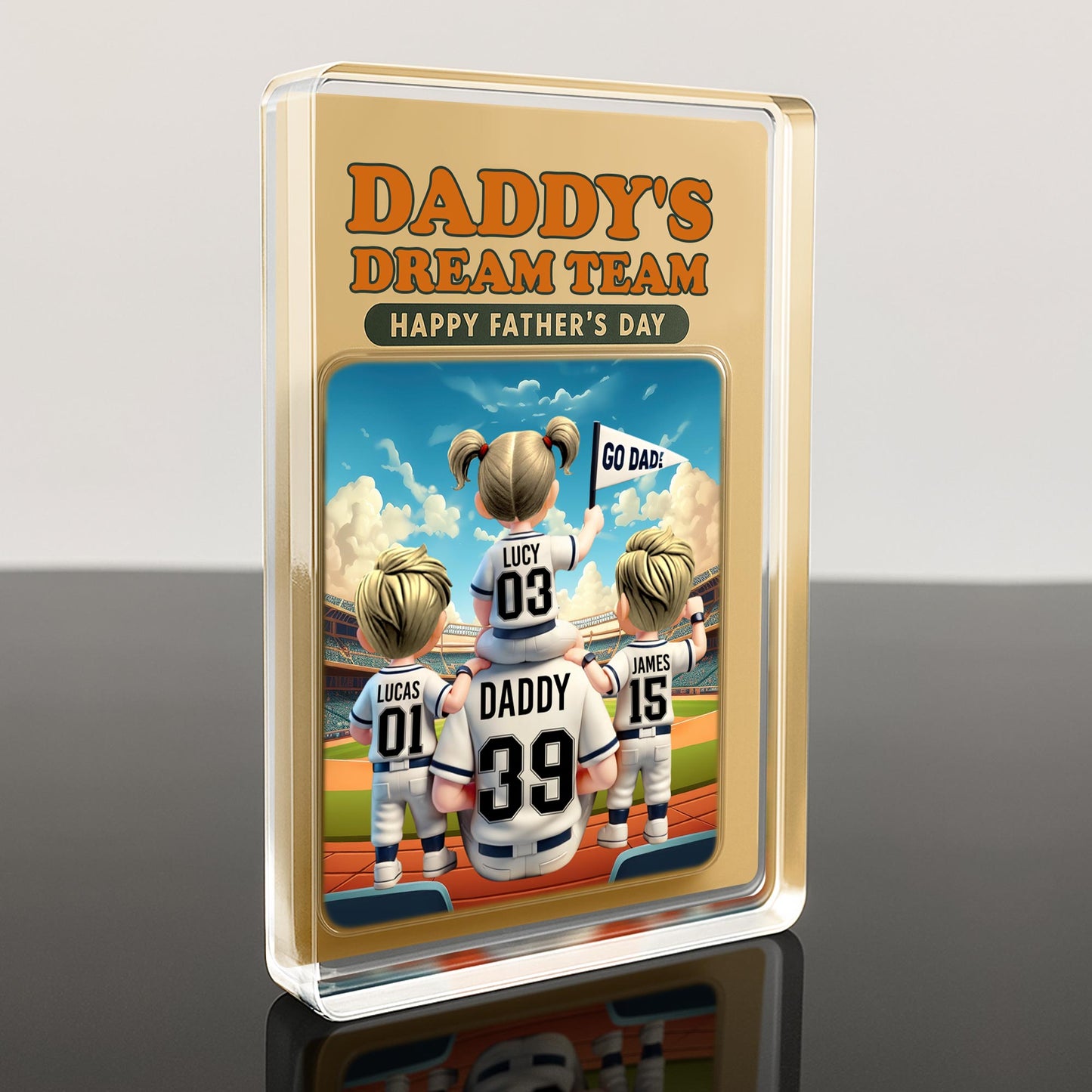 Daddy's Dream Team Happy Father's Day, Sports Jerseys and Stadium