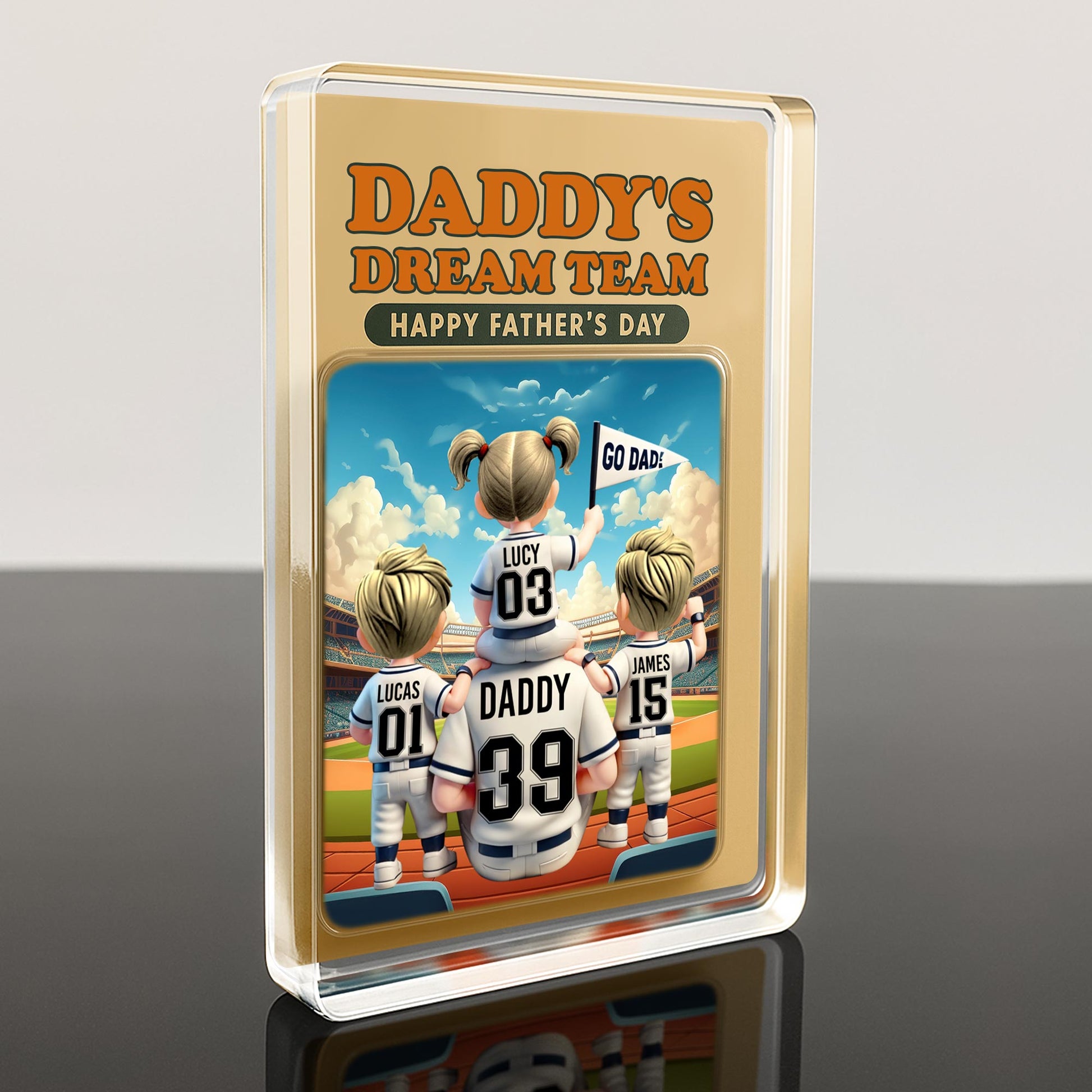 Daddy's Dream Team Happy Father's Day, Sports Jerseys and Stadium