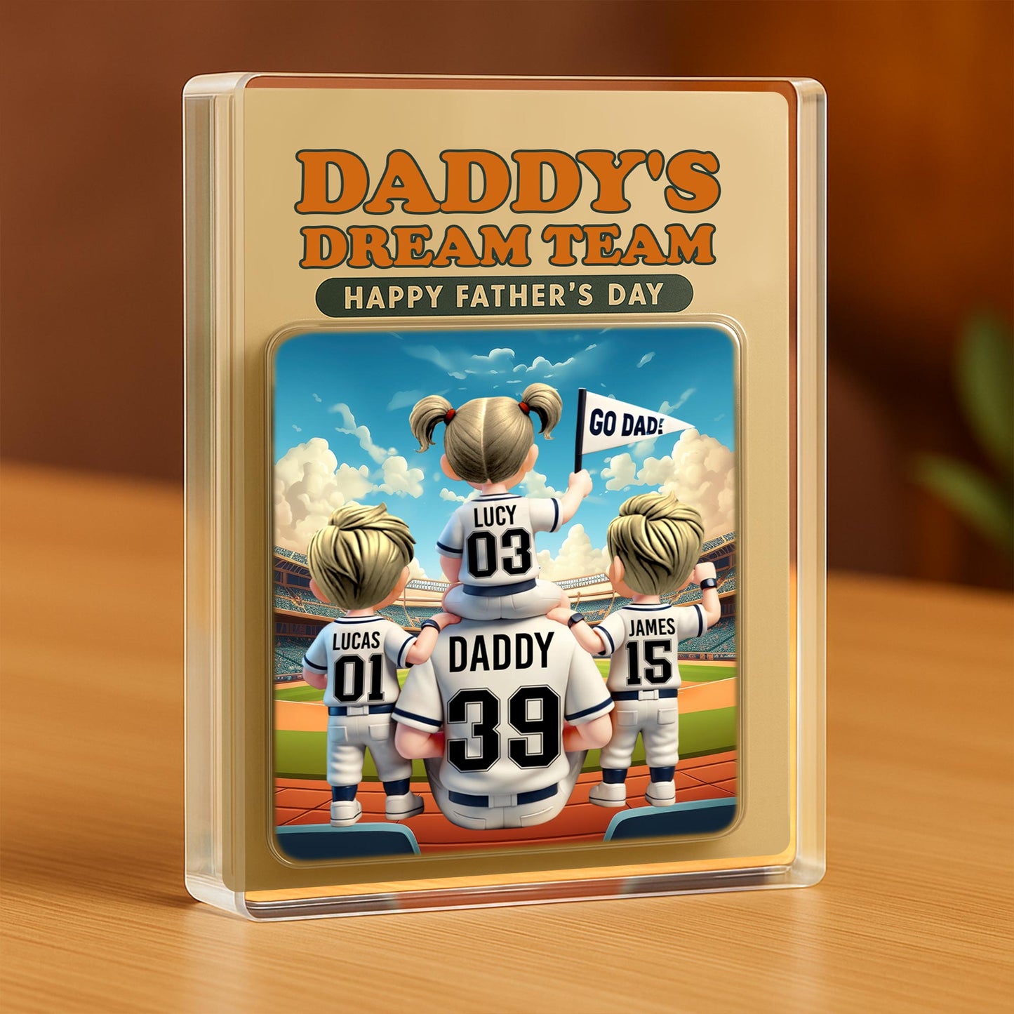 Daddy's Dream Team Happy Father's Day, Sports Jerseys and Stadium