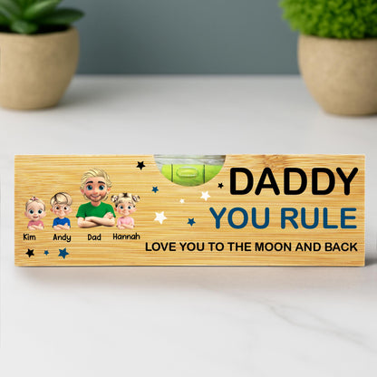 Daddy You Rule Love You To The Moon and Back, Stars and Cartoon Characters