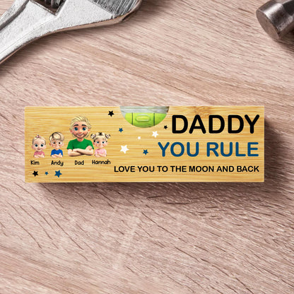 Daddy You Rule Love You To The Moon and Back, Stars and Cartoon Characters