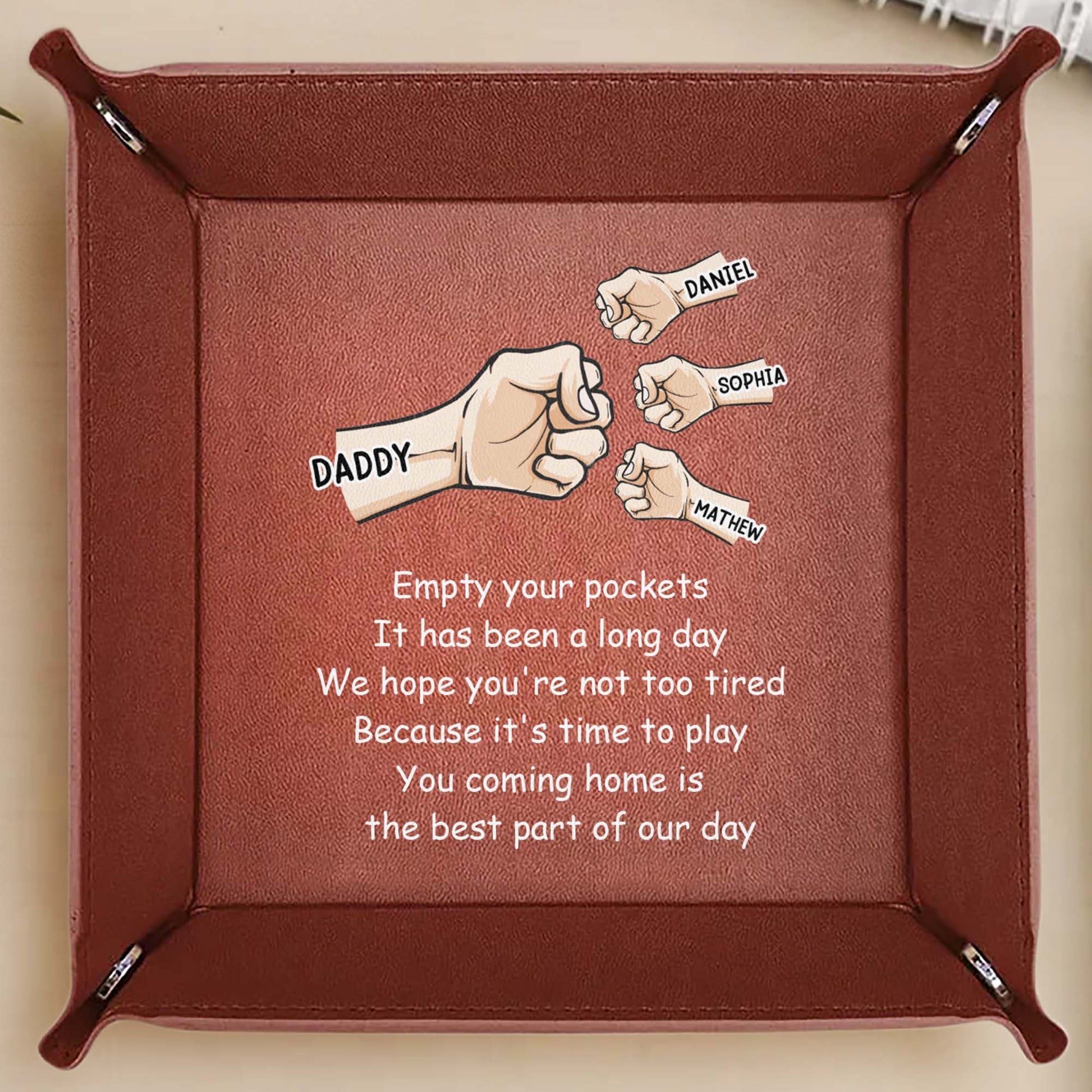 Empty Your Pockets, It Has Been A Long Day, Hands and Fists Bumping