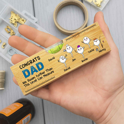 CONGRATS DAD We Swam Further Than This Level Can Measure, Spirit Level and Bottle Opener