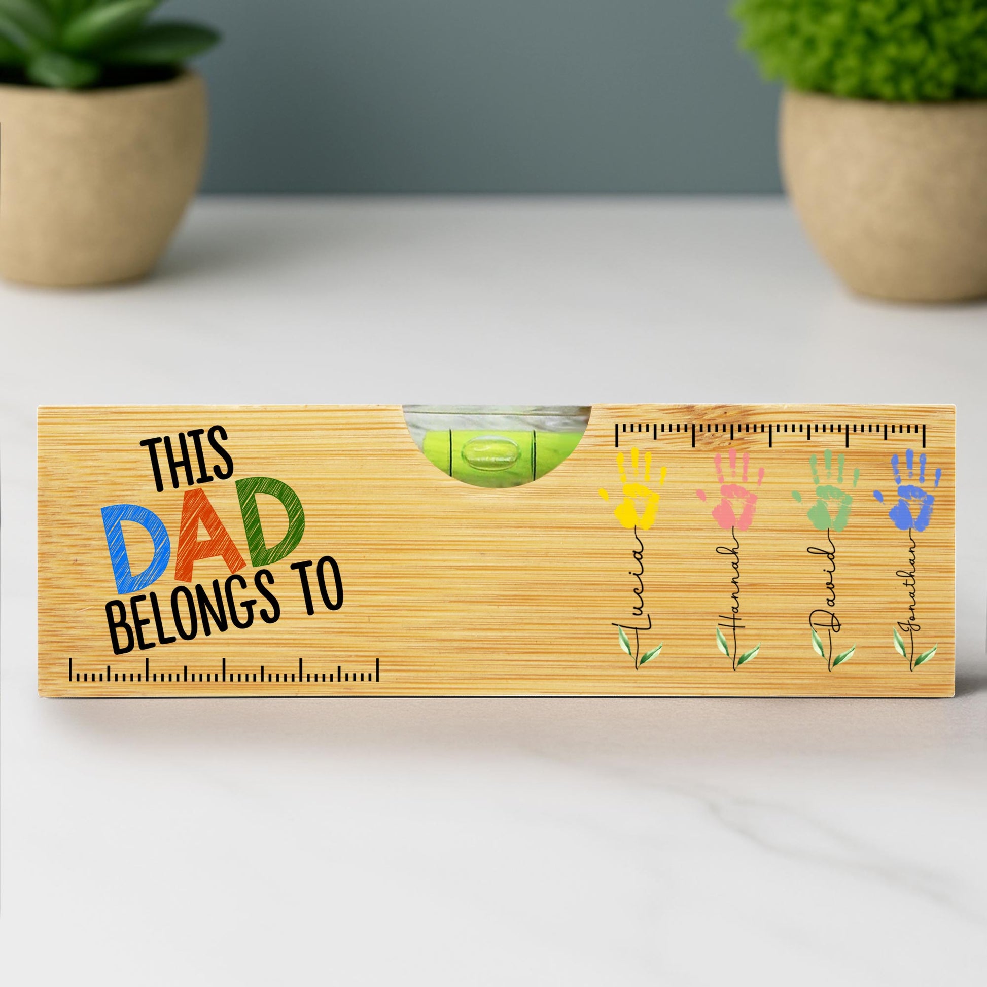 This Dad Belongs To, Handprints, Level, Bottle Opener