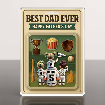 Best Dad Ever Happy Father's Day, Trophy and Baseball Glove