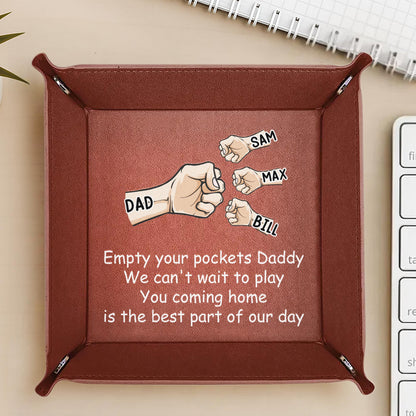 Empty Your Pockets Daddy We Can't Wait to Play, Fist Bump