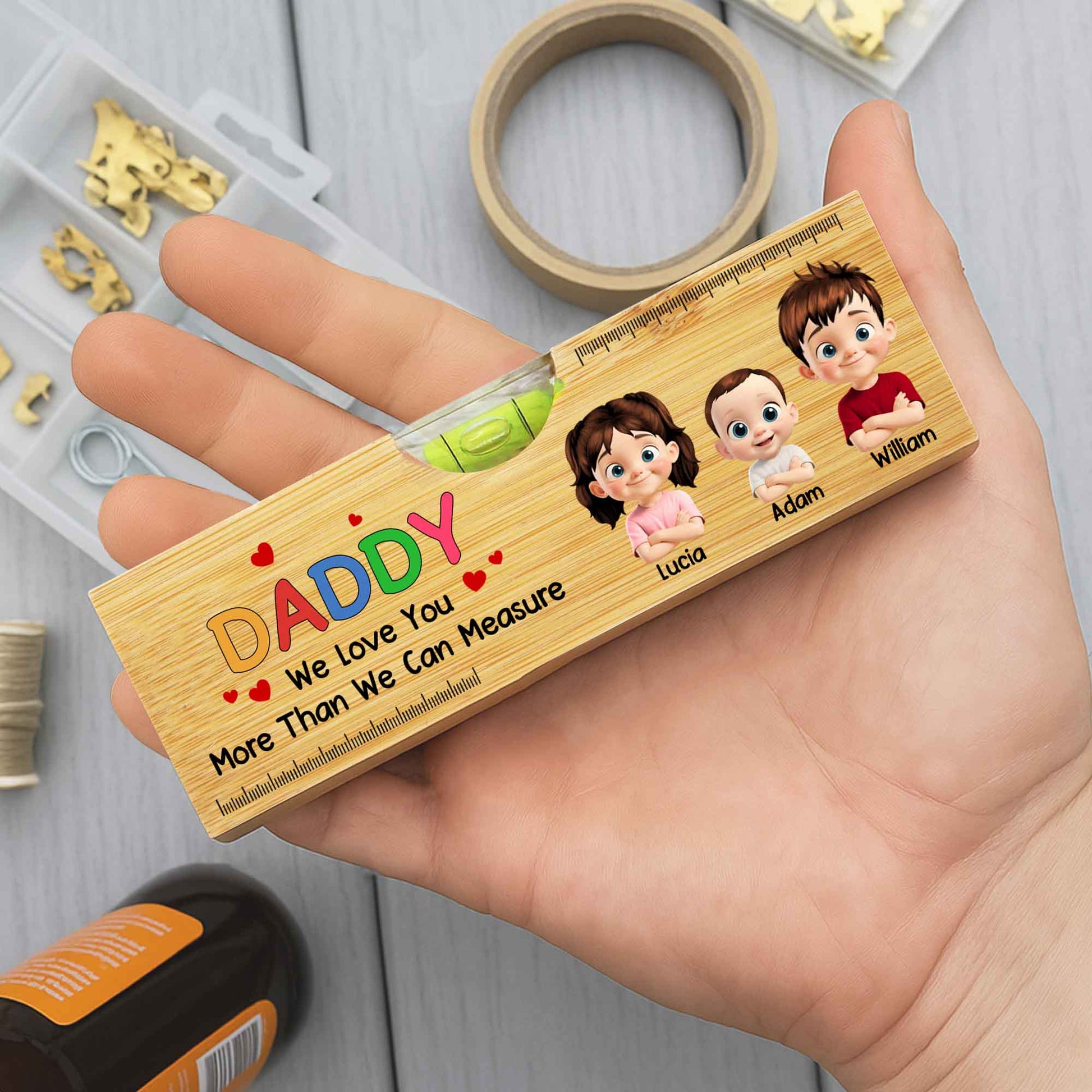 Daddy We Love You More Than We Can Measure, Spirit Level And Bottle Opener