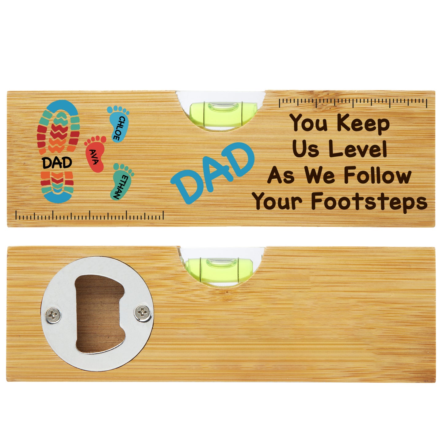 You Keep Us Level As We Follow Your Footsteps, Footprints And Spirit Level