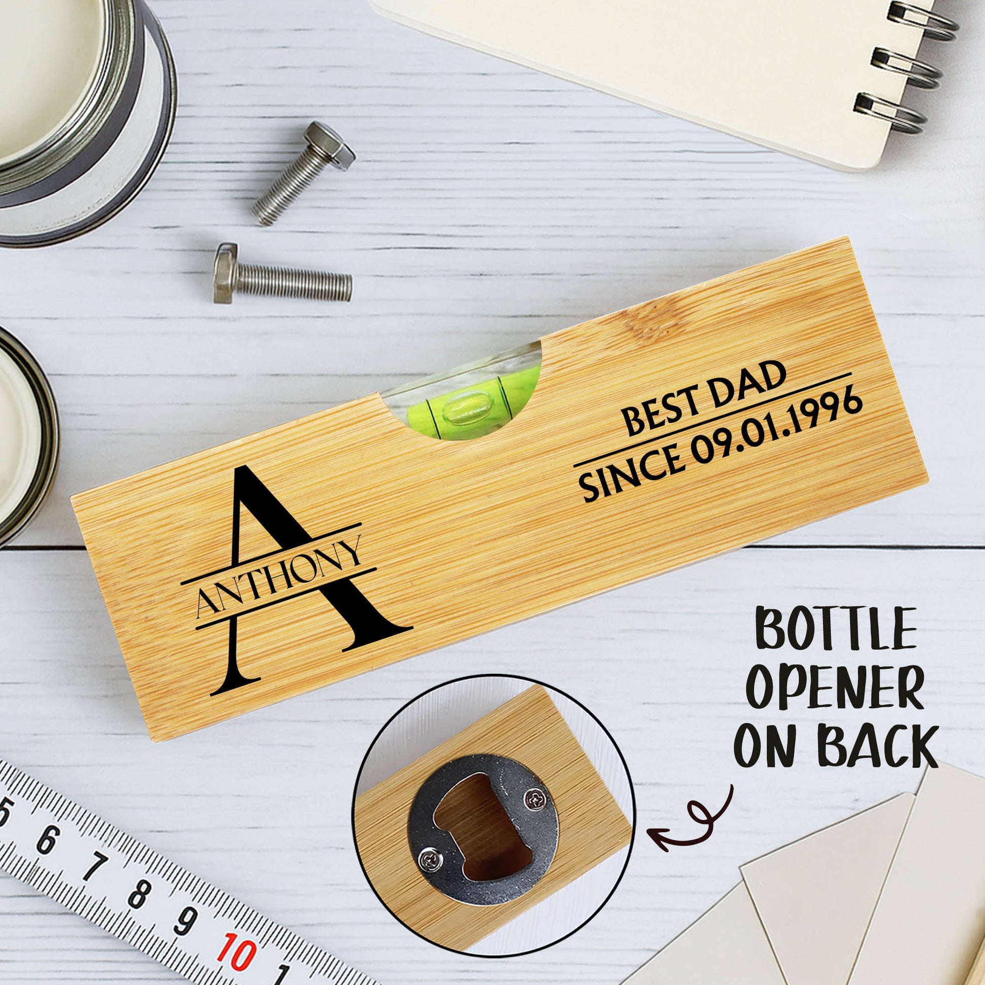 Best Dad Since 09.01.1996, Spirit Level And Bottle Opener