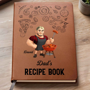 Dad's Recipe Book, Man Cooking And Food Items
