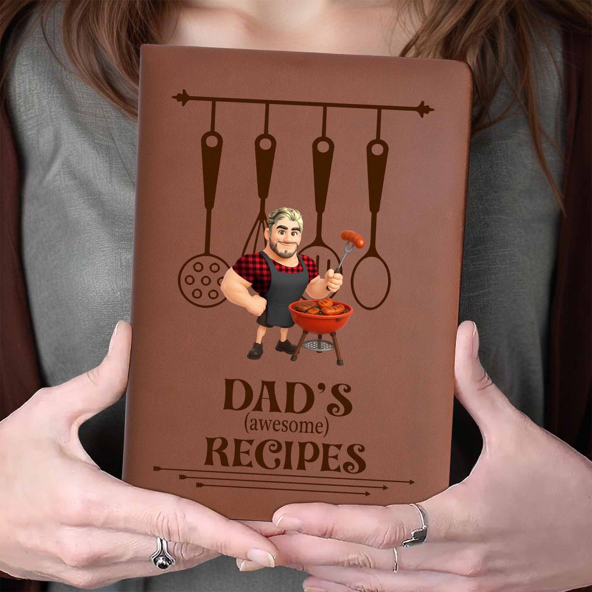 Dad's (awesome) Recipes, Cooking Utensils, Cartoon Dad Cooking